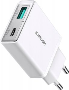 Ładowarka sieciowa Joyroom JR-TCF14 USB-A USB-C 20W PD QC3.0 biała 1