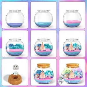 Zestaw Kreatywny Magiczne Terrarium Jednorożca Diy Z Podświetleniem Led 2