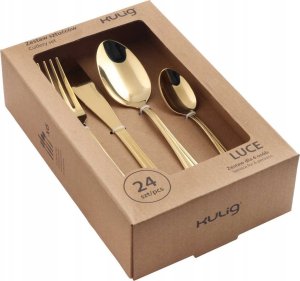 Amefa KOMPLET 24 SZT. SZTUĆCÓW DLA 6 OSÓB LUCE ZŁOTY 0541 5