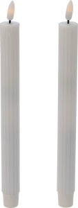 Woskowane świece stołowe z LED, 25 cm 1