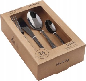 KOMPLET 24 SZT. SZTUĆCÓW DLA 6 OSÓB LUCE CZARNY 0558 5