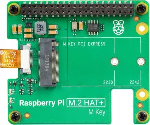 Raspberry Pi Raspberry Pi M.2 HAT+ – perdanga, skirta NVMe diskams ir M.2 priedams, skirta Raspberry Pi 5 2