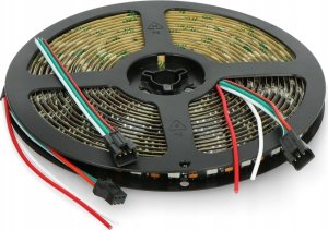 Taśma LED LED BTF- lighting RGB LED taśma WS2812B - cyfrowa, adresowana - IP65, 60 LED/m, 18W/m, 5V - 5m - czarna 3