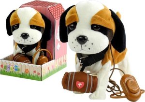 Interaktywny Piesek Bernardyn Na Smyczy + Buda LEAN Toys 1