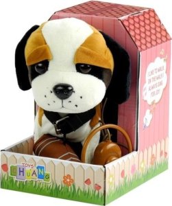 Interaktywny Piesek Bernardyn Na Smyczy + Buda LEAN Toys 2