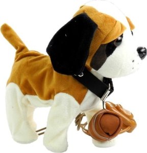 Interaktywny Piesek Bernardyn Na Smyczy + Buda LEAN Toys 4