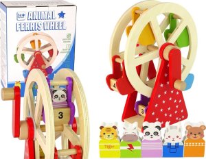 Obrotowy Drewniany Diabelski Młyn Figurki LEAN Toys 1