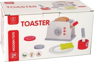 LeanToys Drewniany Toster Śniadanie Akcesoria Pokrętło Dla Dzieci LEAN Toys 4