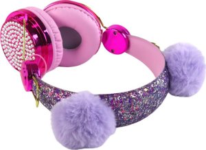 Słuchawki Przewodowe W Odcieniach Różu Uszka Regulacja Mikrofon LEAN Toys 4