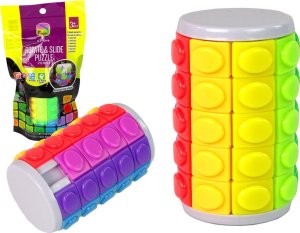 Gra Logiczna Układanka Łamigłówka Walec Obrotowy Kolorowy LEAN TOYS 1