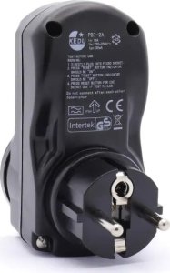 Różnicowka na gniazdko  wtyczka ochronna z różnicówką przystawka kedu 3