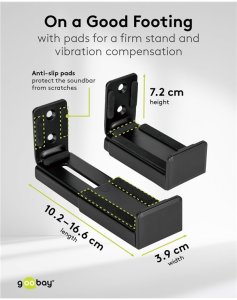Uchwyt ścienny soundbar Universal, czarny 3