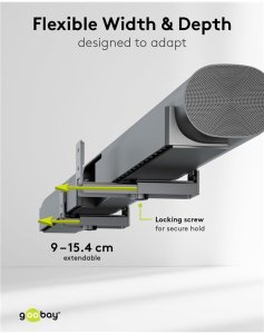 Uchwyt ścienny soundbar Universal, czarny 4