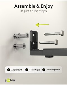 Uchwyt ścienny soundbar Universal, czarny 5