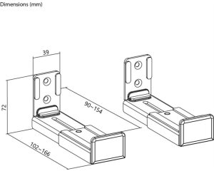 Uchwyt ścienny soundbar Universal, czarny 8