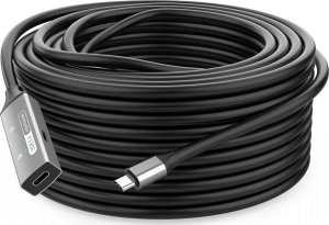 Kabel USB PremiumCord USB-C - 2x USB-C 10 m Czarny (ku31rep10al) 4