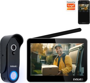 EVOLVEO DoorPhone W7, Sada domácího bezdrátového videotelefonu s WiFi černý monitor 1