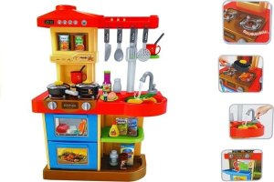 Kuchnia Dla Malucha z dźwiękami i światełkami Kran LEAN Toys 2