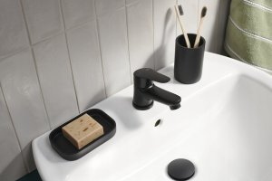 5412-815-81 / KFA / SPARC /  BATERIA UMYWALKOWA 1-OTW + KLIK KLAK , CZARNA / 2