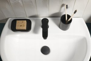 5412-815-81 / KFA / SPARC /  BATERIA UMYWALKOWA 1-OTW + KLIK KLAK , CZARNA / 4