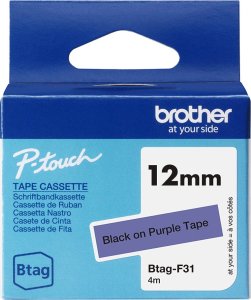 Brother BTAG-F31 taśmy do etykietowania Czarny na purpurowym 1