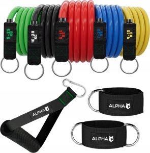 Zestaw 5 Gum Oporowych do Ćwiczeń Gumy Fitness Bands Ekspander Alpha 6