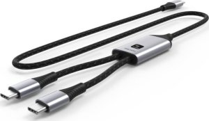 Kabel USB Techly USB-C - 2x USB-C 1.5 m Czarno-szary (ICOC MU2C-2C100W) 3