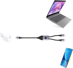 Kabel USB Techly USB-C - 2x USB-C 1.5 m Czarno-szary (ICOC MU2C-2C100W) 4