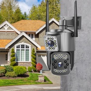 KAMERA ZEWNĘTRZNA WIFI TUYA SMART 8MP ZOOM DETEKCJA 4K CZARNA APLIKACJA UHD 3