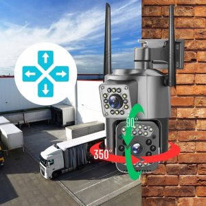 KAMERA ZEWNĘTRZNA WIFI TUYA SMART 8MP ZOOM DETEKCJA 4K CZARNA APLIKACJA UHD 6