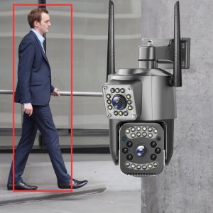 KAMERA ZEWNĘTRZNA WIFI TUYA SMART 8MP ZOOM DETEKCJA 4K CZARNA APLIKACJA UHD 8