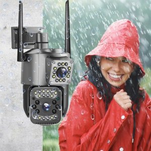 PODWÓJNA ZEWNĘTRZNA KAMERA WIFI SMART IP QUADHD 4MPX APLIKACJA DETEKCJA IR EUROLOOK V-44 Pro 2