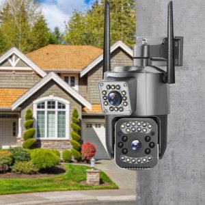 PODWÓJNA ZEWNĘTRZNA KAMERA WIFI SMART IP QUADHD 4MPX APLIKACJA DETEKCJA IR EUROLOOK V-44 Pro 3