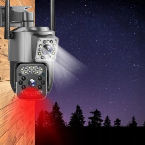 PODWÓJNA ZEWNĘTRZNA KAMERA WIFI SMART IP QUADHD 4MPX APLIKACJA DETEKCJA IR EUROLOOK V-44 Pro 4