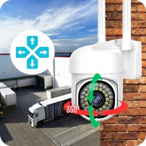 KAMERA IP WIFI SMART ZEWNĘTRZNA OBROTOWA FULLHD 1080p DETEKCJA ZOOM 2MPX 3