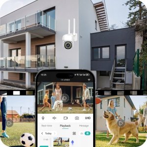 KAMERA IP WIFI SMART ZEWNĘTRZNA OBROTOWA FULLHD 1080p DETEKCJA ZOOM 2MPX 5