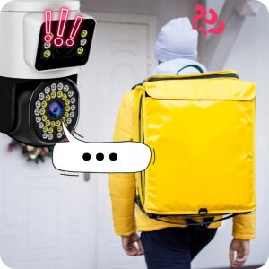 PODWÓJNA KAMERA WIFI IP 8MPX UHD ULTRAHD OBROTOWA ZEWNĘTRZNA APLIKACJA LED 4