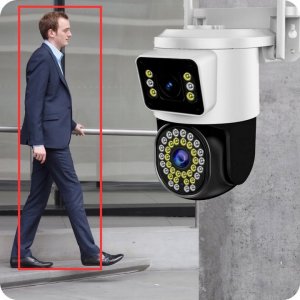 PODWÓJNA KAMERA WIFI IP 8MPX UHD ULTRAHD OBROTOWA ZEWNĘTRZNA APLIKACJA LED 5