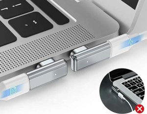 Adapter USB Beline BLNAM01 USB-C - Magnetyczne Srebrny 4