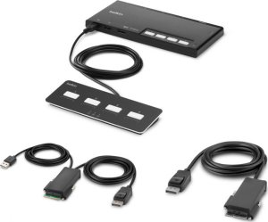 Belkin F1DN104MOD-PP-4 (Belkin 4-Port Single Head DP Modular Secure KVM Switch PP40 W/Remote - cables incl) 1