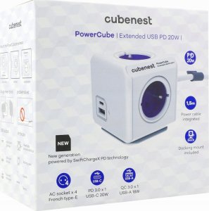 Cubenest PowerCube Extended Usb A+c Pd 20 W 1,5 m Niebieski (PC420BL) 5