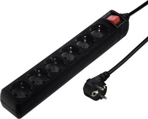 Listwa zasilająca Hama 6 gniazd 5 m czarna (00137266) 2