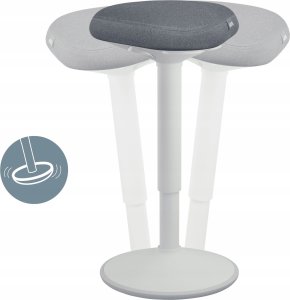 Leitz Stołek Ergo Do Aktywnego Siedzenia W Pozycji Półstojącej Z Wygodnym Siedziskiem, Szary Ciemny (65450089) 5