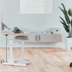 Leitz Stołek Ergo Do Aktywnego Siedzenia W Pozycji Półstojącej Z Wygodnym Siedziskiem, Szary Ciemny (65450089) 6