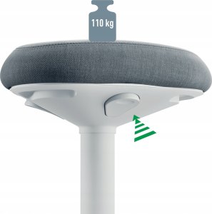 Leitz Stołek Ergo Do Aktywnego Siedzenia Z Wygodnym Siedziskiem, Szary (65440085) 3