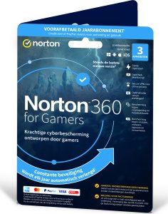 NortonLifeLock 21426425 Norton 360 for Gamers Holenderski Licencja podstawowa 1 x licencja 1 lat(a) 1