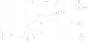 oneforall One for All Monitor Halterung Design Single Black      DM 7110 10