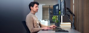 oneforall One for All Monitor Halterung Design Dual Black        DM 7210 2