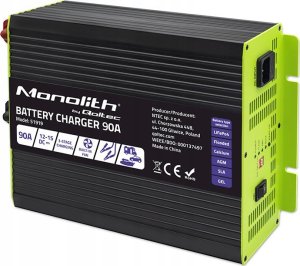 qoltec Inteligentna ładowarka do akumulatorów LiFePO4 AGM GEL SLA | 90A | 12V 1