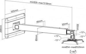Reflecta Vesta 152S Uchwyt Ścienny Do Projektora D 5